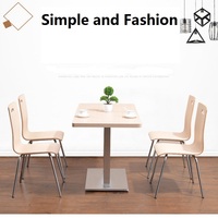 Ensemble de table et de chaises de salle à manger à prix avantageux, mobilier moderne, cadre en fer, pour restaurants, hôtels, écoles ou cantines