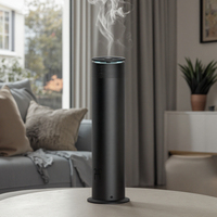 Métal noir argenté Écologique Style hôtel Diffuseur d'arôme d'huile essentielle intelligent sans eau Lumière LED Cylindre électrique portable