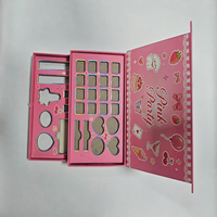 Palette de maquillage vide à imprimé dessin animé rose vif, mignonne et fantaisiste, pour la conception de produits de la gamme Indie Beauty