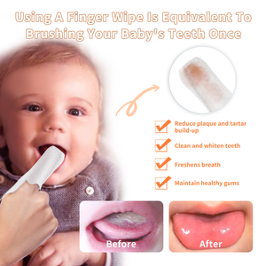 Bàn chải đánh răng và dụng cụ vệ sinh lưỡi thân thiện với môi trường cho trẻ nhỏ, khăn lau miệng hữu cơ dạng ngón tay - Product Image 4