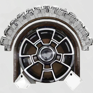 Cerchio in Lega Forgiato Personalizzato 20 Pollici 9j 10j Sfalsato 5X120 Nero Lucido ET 30mm per Auto di Lusso - Product Image 2