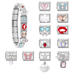 Exquisite Electroplated Pendant Colorful Design Italian-style Modular Piece Trendy Creative DIY Ring Module Jewelry Component - Product Image 3