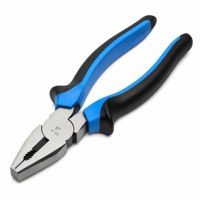 Pince multifonction universelle à bec effilé dentelé en acier au carbone de 8 pouces