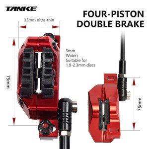 MTB bisiklet fren reçine Pad yağ basınç kumpas CNC zanaat 160mm Rotor bisiklet 4 pistonlu hidrolik disk frenler - Product Image 3