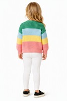 Cardigan Enfant Personnalisé en Tricot Épais à Manches Longues Col en V Chaud et Doux pour l'Automne Hiver Noël en Polyester Doux