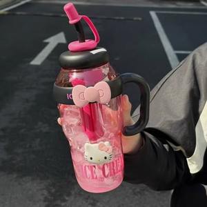 Jumbo Ice King Cup con asa 1300ml Gran capacidad Summer Plastic Water Cup Diseño moderno de alta calidad para todos - Product Image 6