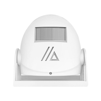 Bel putih Alarm bel pintu plastik, bel pintu masuk Sensor Alarm untuk toko