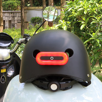 Casco de motocicleta Retro de cara completa para carreras todoterreno, luces Led de seguridad para correr, luces de freno, accesorios para casco de cara abierta, motocicleta