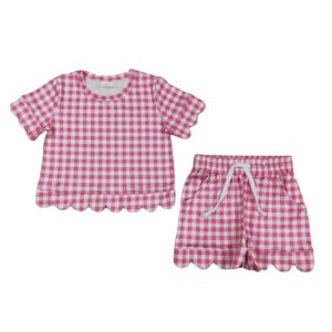 Conjuntos de Ropa Casual a Cuadros Coloridos para Niñas de RTS Boutique, Primavera Otoño, Transpirables, 95% Algodón, 5% Elastano, con Borde Festoneado - Product Image 1