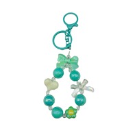 Promotion : Bracelet mignon à nœud perlé, pendentif cœur et fleur, accessoire de coque de téléphone, dragonne porte-clés, breloque colorée pour sac