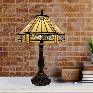 โคมไฟตั้งโต๊ะกระจกสีสไตล์เรโทรขนาด 12 นิ้ว งานแฮนด์เมด สำหรับห้องนั่งเล่น ห้องนอน โคมไฟระย้า โคมไฟห้อย - Product Image 3