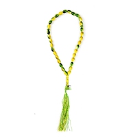Collier de prière musulman personnalisable en acrylique avec 33 perles de 11 mm, Misbaha en gros pour Dhikr, Ramadan, cadeau de l'Aïd