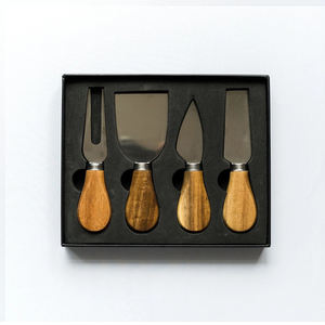 大理石ハンドルチーズスライサーカッターナイブセット4ピースギフトボックス梱包ステンレスチーズスプレッダーセット - Product Image 4