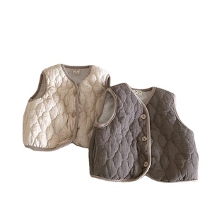 Gilet pour bébés vêtements d'extérieur automne hiver Clip coton gilet filles vestes <span class=keywords><strong>sans</strong></span> <span class=keywords><strong>manches</strong></span> <span class=keywords><strong>garçon</strong></span> fille haute qualité Vintage coton gilet veste - Product Image 1