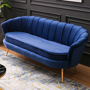 Conjunto de sofá de lujo con luz nórdica, muebles de sala de estar, sofá individual de terciopelo con forma de flor, tocador, sofá de dos plazas con acento de terciopelo - Product Image 2