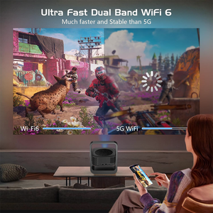 Xách Tay Wifi6 Lật Android 13 Hệ Thống Mini Chiếu Với 1080P Full HD 720P LED Video Chúng Tôi Cắm Rạp Hát Tại Nhà Thông Minh Android 4K 4K + - Product Image 5