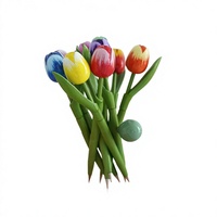 Stylo bille en forme de tulipe, peint à la main, motif floral décoratif, personnalisable avec logo, cadeau souvenir pour mariage, papeterie de fête