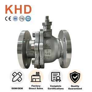 Vannes à boisseau sphérique à bride en acier inoxydable de qualité KHD 316L 3 pouces CF8 CF3M, Vanne à boisseau sphérique flottante à bride en acier inoxydable Q41F-150LBRL 3 pouces 316L - Product Image 4