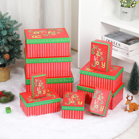 Lot de 10 boîtes cadeaux de Noël Evergreenwrap avec couvercle imprimé, pour une ambiance festive de Noël