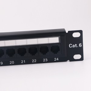 Bảng điều khiển Rack 10gbe 24 cổng 1U-cat6A ít công cụ, bảo vệ EMI, hạng nặng - Product Image 1