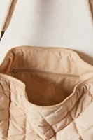 Sac fourre-tout matelassé en nylon avec broderie ouverte, grand sac de transport, sac à bandoulière matelassé léger, sac hobo rembourré, fabrication OEM ODM