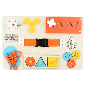 Nuovo Arrivo Qiaike Baby Wooden Busy Board Giocattoli <span class=keywords><strong>Montessori</strong></span> Accessori in Legno Fai-da-te <span class=keywords><strong>Tavole</strong></span> Sensoriali per Abilità Motorie Fini 3-6 anni - Product Image 5