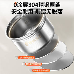 Olla a presión eléctrica Midea de 5L con olla interior de acero inoxidable y temporizador inteligente para sopas, guisos y cocción de carne - Product Image 3