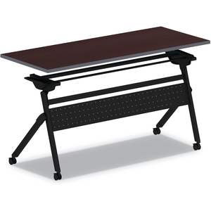 Alera Black <b>Flip</b> and Nest Table Base 55.88w X 23.63d X 28.5h Furniture <b>Casters</b> Included - Product Image 5