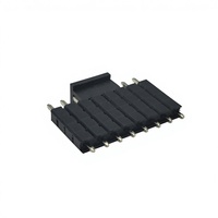 Connecteur de broches DIP en laiton RealRun PH2.54*2.5-1*8P, 2.54*2.5mm, simple rangée, 8 broches, avec couvercle en plastique quadruple, L=14.7mm, plaqué or