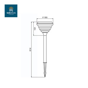 Lampe solaire LED à piquet pour pelouse, étanche IP65, rechargeable, avec capteur de lumière, pour jardin, allée, extérieur - Product Image 3