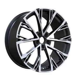 Alloy Wheels 18 19 Inch 18x8J 19x8.5J 5x112 Black With Machine Face Multi Spokes Cast Wheels For Audi A3 A4 A5 A6 A7 A8