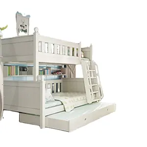 For 3-14Years Old Children Double Beds With Right/Left Wooden Bunk Bed Parts