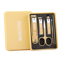 Juego de Manicura de Acero Inoxidable de 4/5/6 Piezas con Cortaúñas, Tijeras, Lima, Pinzas, Caja de Pegamento, Herramientas para el Cuidado de las Uñas