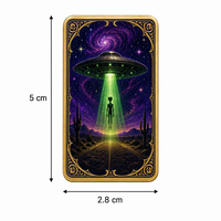 Barre de cuivre fin personnalisée de 1 OZ, double face, motif OVNI, extraterrestre, étoile, tarot, nébuleuse du désert, objet de collection, cadeau artistique
