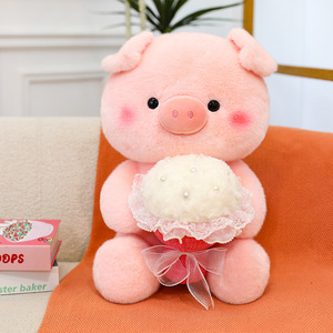 ของเล่นตุ๊กตาใหม่สำหรับของขวัญวันวาเลนไทน์ของเด็กผู้หญิง-ช่อดอกไม้และตุ๊กตาหมูตัวเล็ก - Product Image 6