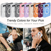 Nouvelle tendance de la mode de luxe, coque de téléphone transparente magnétique scintillante en TPU PC antichoc pour iPhone Duo