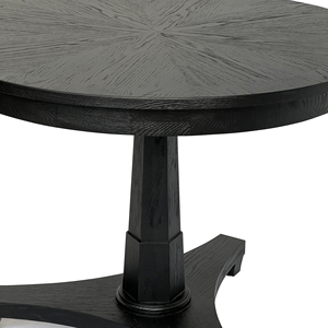 D135 classico francese Country Vintage antico in legno massello di quercia rotondo centro tavolo da pranzo <span class=keywords><strong>esagonale</strong></span> colonna a forma di Tri-lamina - Product Image 4