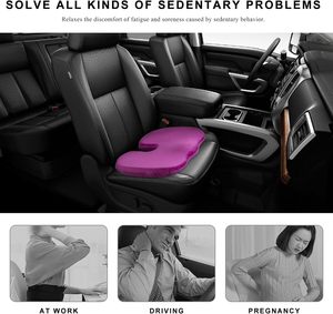 Anti slip Soft Relief Sciatica Coccygeal Pain Office Wheelchair Driving Memory Foam Buttocks <b>Massage</b> Seat <b>Cushion</b> extra Thick - Product Image 4