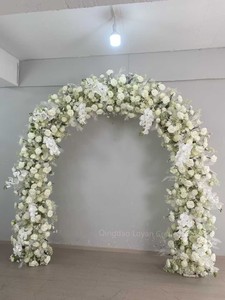 <span class=keywords><strong>Arco</strong></span> a U in Seta Artificiale con Rose Blu per Sfondo Matrimoniale e Decorazione Domestica - Decorazione Durevole per Eventi Nuziali - Product Image 4