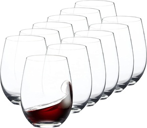 Bicchieri da vino senza stelo da 15 once bicchieri da vino <span class=keywords><strong>in</strong></span> cristallo trasparente lavabili <span class=keywords><strong>in</strong></span> lavastoviglie bicchiere da vino Standard con bordo liscio - Product Image 1