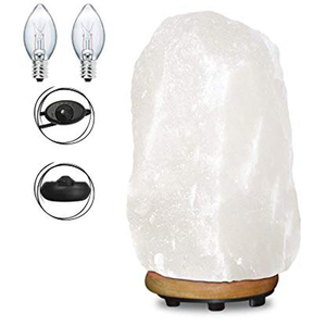 Lampe de sel de l'Himalaya blanche de forme naturelle alimentée par USB, 2-4 kg, veilleuse pour chambre d'enfant, CE - Product Image 3