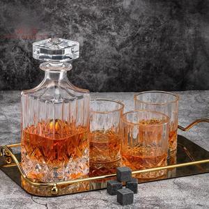 Verre à whisky et carafe ensembles de cadeaux personnalisés carafe à whisky carrée en cristal Transparent pour vin liqueur whisky Cocktail <span class=keywords><strong>cadeau</strong></span> - Product Image 4