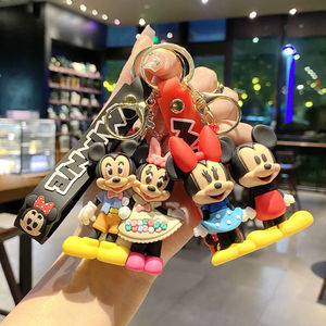Lovely Cartoon Mouse Keychain Bag Pendant Promotional Gifts Wholesale <b>Accessories</b> Key Chain 3D <b>Doll</b> Keyrings Custom Anti-Lost - Product Image 2