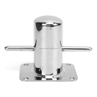 Borne d'amarrage simple en acier inoxydable 316 avec plaque de base, attache de corde marine pour pont et quai, accessoire pour bateau