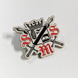 Pin de Solapa de Metal Esmaltado Suave Personalizado con Diseño Propio y Decoración de Diamantes de Imitación, Tipo Insignia Cosida para Decoración - Product Image 4