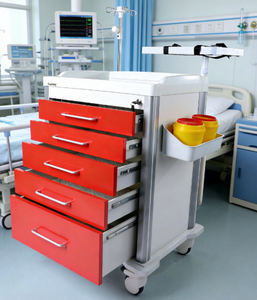 Chariot médical mobile d'<span class=keywords><strong>urgence</strong></span> pour patients, chariot d'infirmière, chariot médical en ABS pour hôpital, marque Hochey Medical - Product Image 1