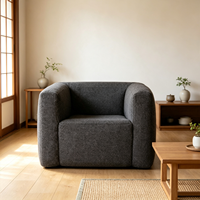 Canapé gonflable individuel confortable au design moderne haut de gamme, fauteuil en tissu pour chambre à coucher