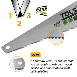 Scie à main pour le travail du bois TOLSEN 31070 avec protection des dents - Product Image 2