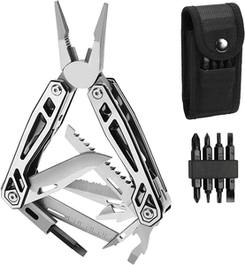Outil multifonction OEM 21-<span class=keywords><strong>en</strong></span>-1 <span class=keywords><strong>en</strong></span> acier inoxydable, couteau de poche, tournevis, pince autobloquante, étui, 454g, survie <span class=keywords><strong>en</strong></span> plein air, <span class=keywords><strong>camping</strong></span> - Product Image 1