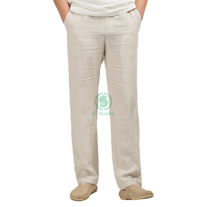 2024 printemps et été nouveaux pantalons décontractés <span class=keywords><strong>en</strong></span> <span class=keywords><strong>lin</strong></span> pour hommes - Product Image 1